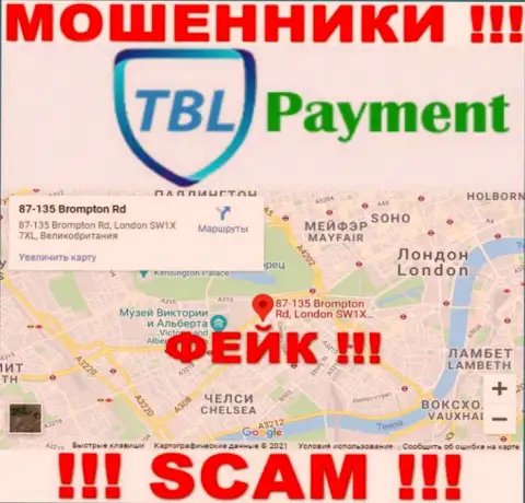 С обманной конторой TBL Payment не сотрудничайте, информация относительно юрисдикции ложь
