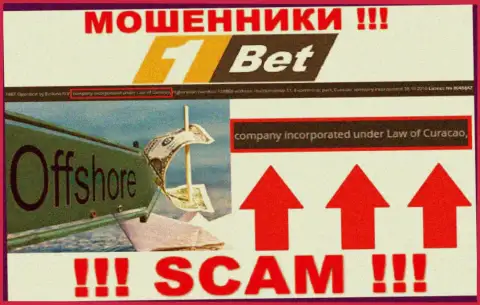 На интернет-сервисе 1 Bet сказано, что они разместились в оффшоре на территории Кюрасао