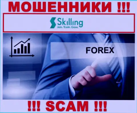 Что касается области деятельности Skilling (ФОРЕКС) - это 100 % лохотрон