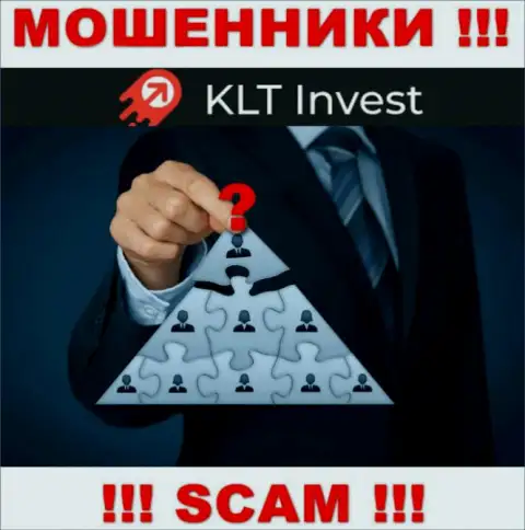 Нет возможности узнать, кто является руководителем организации KLTInvest Com - это однозначно разводилы