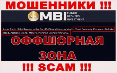 Зайдя на интернет-портал Manor Brokers Investment можно заметить, что располагаются они в оффшоре: Траст Компани Комплекс, Аджелтаке-Роуд, остров Аджелтаке, Маджуро, Маршалловы острова МХ96960 - это КИДАЛЫ !!!