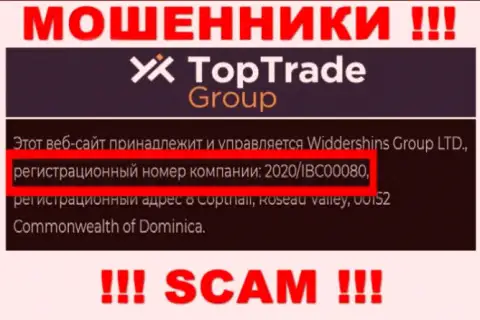 Регистрационный номер TopTrade Group - 2020/IBC00080 от кражи финансовых активов не сбережет