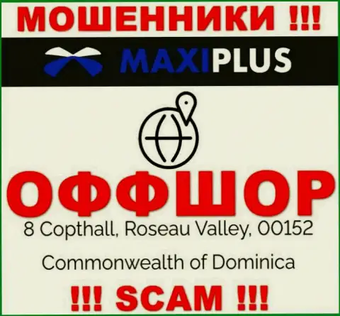 Нереально забрать обратно финансовые средства у Maxi Plus - они скрылись в офшоре по адресу 8 Coptholl, Roseau Valley 00152 Commonwealth of Dominica