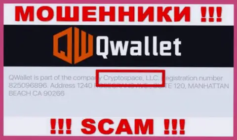 На официальном web-сайте QWallet говорится, что указанной компанией руководит Cryptospace LLC