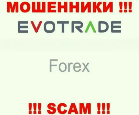 Evo Trade не внушает доверия, Forex - это именно то, чем промышляют эти мошенники