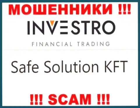 Контора Инвестро находится под крышей компании Safe Solution KFT