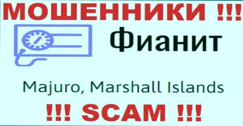 Организация Фиа Нит зарегистрирована очень далеко от слитых ими клиентов на территории Маджуро, Маршалловы острова