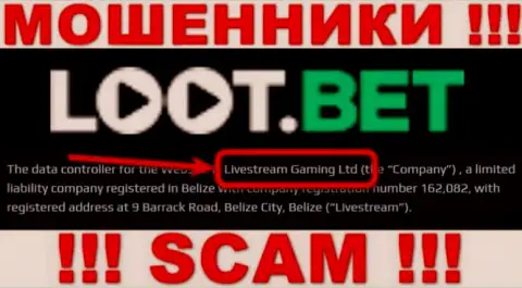 Вы не сможете уберечь свои финансовые средства имея дело с компанией LootBet, даже если у них есть юридическое лицо Livestream Gaming Ltd