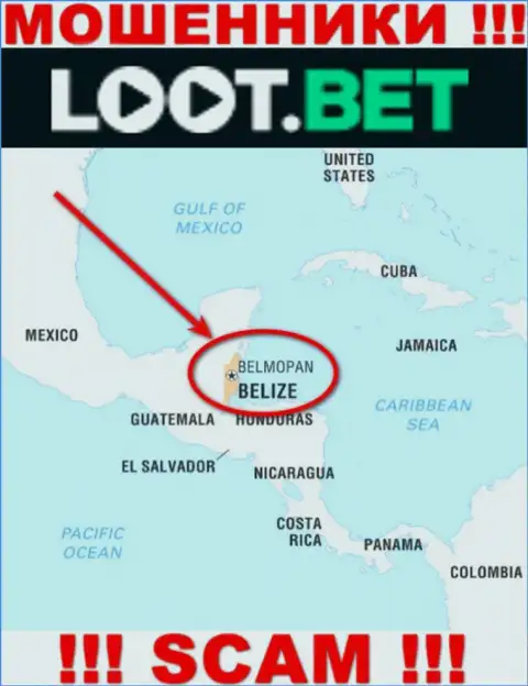 Лучше избегать работы с internet-кидалами LootBet, Belize - их юридическое место регистрации