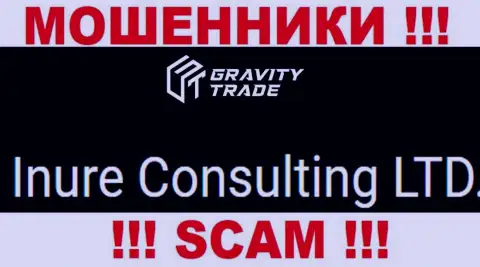 Юридическим лицом, владеющим интернет ворами Gravity Trade, является Inure Consulting LTD