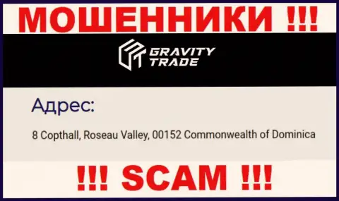 IBC 00018 8 Copthall, Roseau Valley, 00152 Commonwealth of Dominica - это офшорный адрес Gravity-Trade Com, опубликованный на сайте этих обманщиков