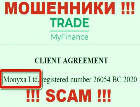 Вы не убережете свои вложенные денежные средства работая с конторой Monyxa Ltd, даже если у них есть юридическое лицо Monyxa Ltd