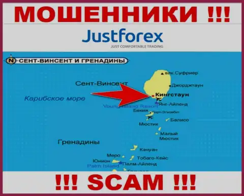 Kingstown, Saint Vincent and the Grenadines это официальное место регистрации конторы Just Forex