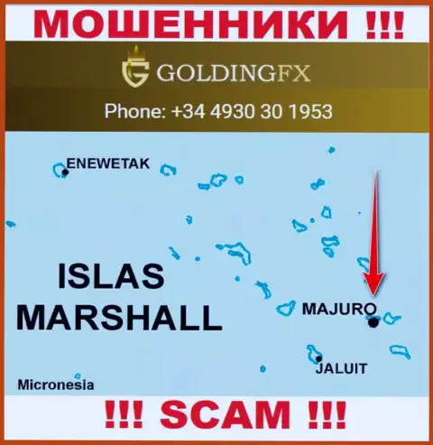 С интернет вором ГолдингФХ Инвест Лтд очень опасно иметь дела, ведь они базируются в оффшоре: Majuro, Marshall Islands