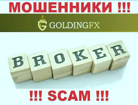 Брокер - это то, чем занимаются интернет мошенники GoldingFX Net