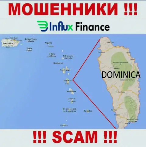 Организация InFluxFinance это шулера, пустили корни на территории Dominica, а это офшорная зона