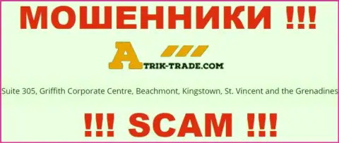 Перейдя на сайт Atrik Trade можете заметить, что находятся они в оффшорной зоне: Сьюит 305, Корпоративный Центр Гриффитш, Бичмонт, Кингстаун, Сент-Винсент и Гренадины - это МАХИНАТОРЫ !