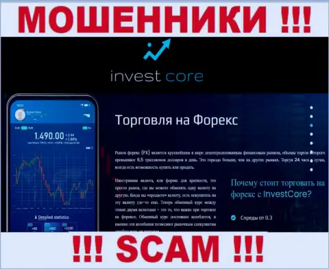 FOREX - это тип деятельности мошеннической компании ИнвестКор