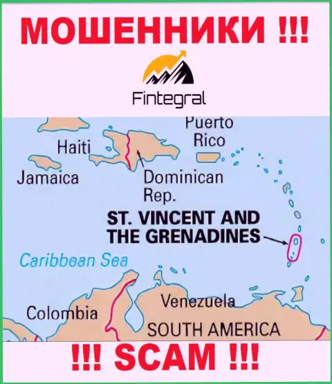 St. Vincent and the Grenadines - именно здесь юридически зарегистрирована неправомерно действующая организация Fintegral