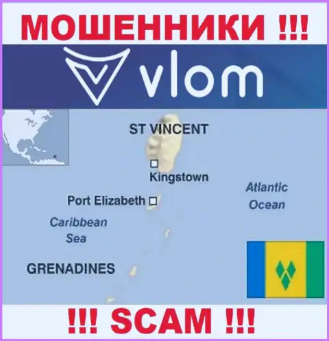 Влом Ком зарегистрированы на территории - Сент-Винсент и Гренадины, избегайте работы с ними