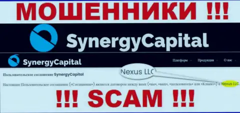 Юридическое лицо, управляющее internet мошенниками СинерджиКапитал Топ - это Nexus LLC