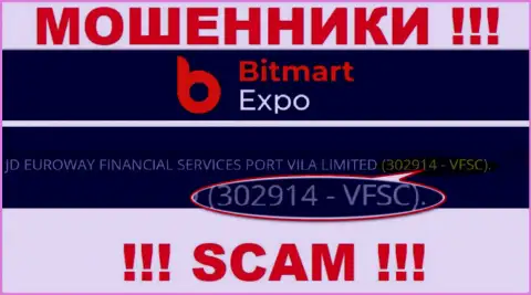 302914-VFSC - это регистрационный номер BitmartExpo, который предоставлен на официальном портале организации