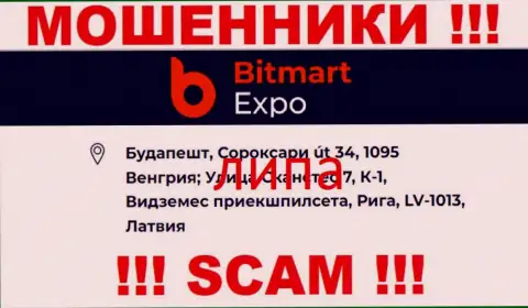 Адрес конторы Bitmart Expo фейковый - совместно сотрудничать с ней слишком рискованно