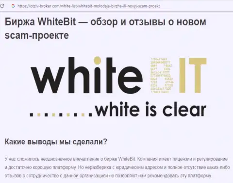 Совместно работать с WhiteBit Financial Company OÜ не советуем - мутная компания рынка виртуальной валюты (отзыв)