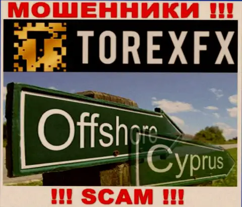 Юридическое место базирования TorexFX на территории - Кипр