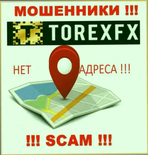 Torex FX не показали свое местоположение, на их онлайн-сервисе нет информации об адресе регистрации